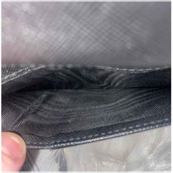 PRADA Milano Unisex Black Nylon/Leather‎ Fold Wallet Made In Italy - Picture 6 of 12
